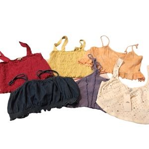Urban outfitters & American Eagle bundle of crop tops lot of 6 size medium